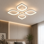 Yonca 4 Plafonyer Lüks Modern 4'lü 3 Renk Ledli Avize