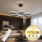 Papatya Siyah 3 Renk Ultra Ledli Sarkıtma Modern Avize