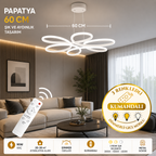 Papatya Beyaz 3 Renk Ultra Ledli Sarkıtma Modern Avize