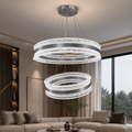 KRA Avize Kristal Modern LED Sarkıt Avize – 3 Renk Işık, Akrilik Gövde
