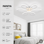 Papatya Beyaz Plafonyer Modern  Beyaz Ledli Avize