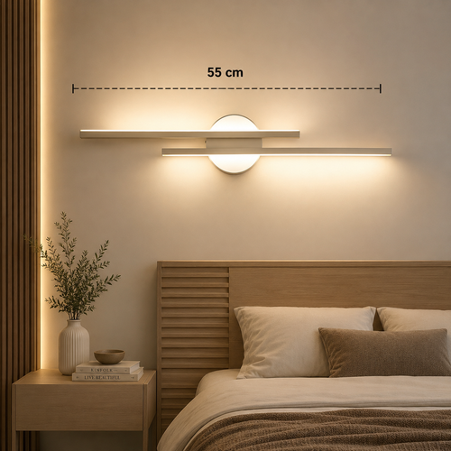 Azra Beyaz Model 55 cm Çift Taraflı Beyaz Led LED Duvar Apliği (Pilli DEğildir )