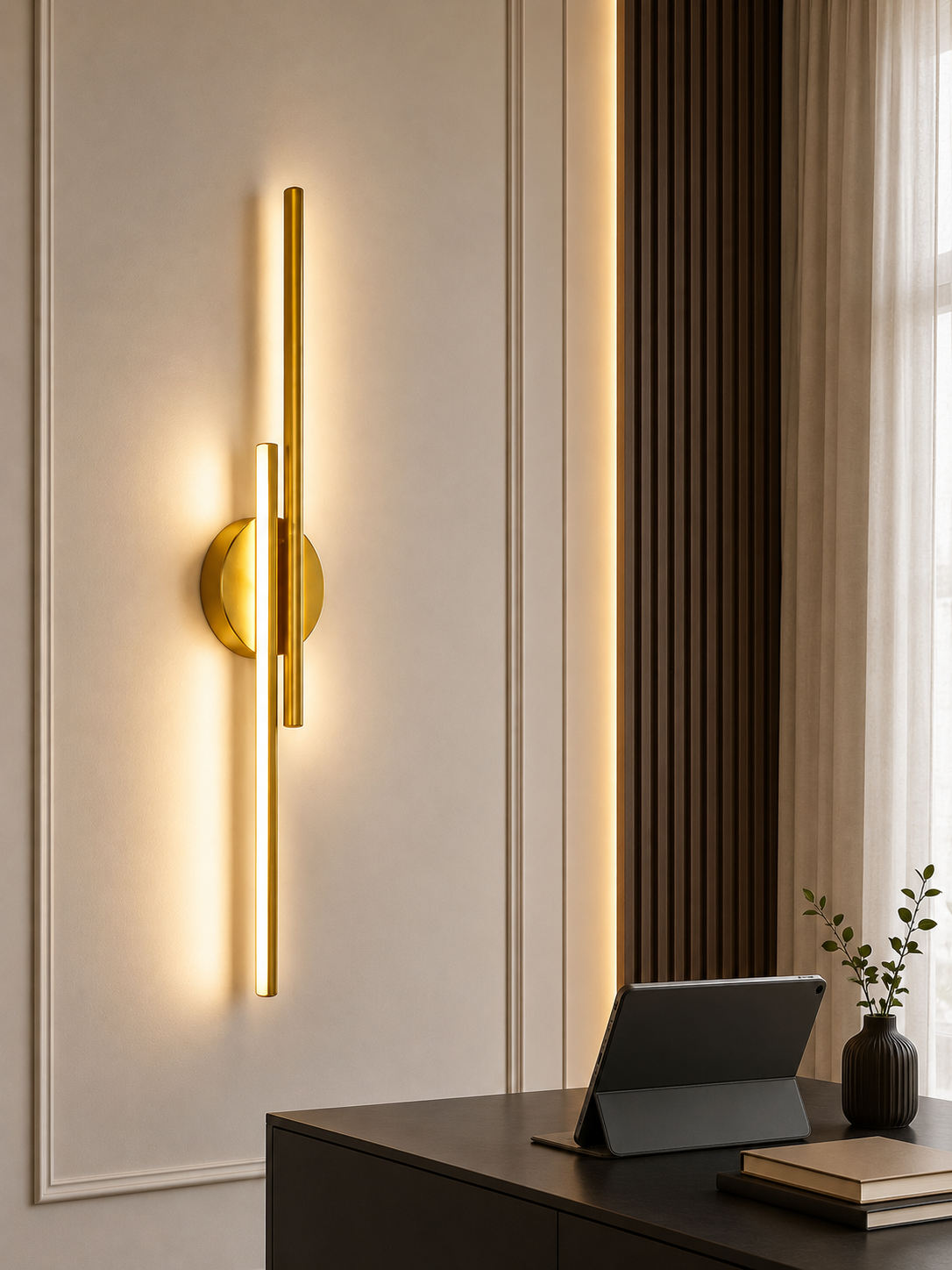 Bohem Eskitme Model 55 cm Çift Taraflı Gün Işığı LED Duvar Apliği (Pilli DEğildir )