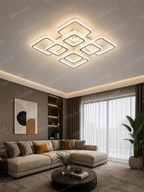 Ares 4+4 Beyaz Plafonyer Lüks Modern 8'Lİ Günışığı Ledli Avize