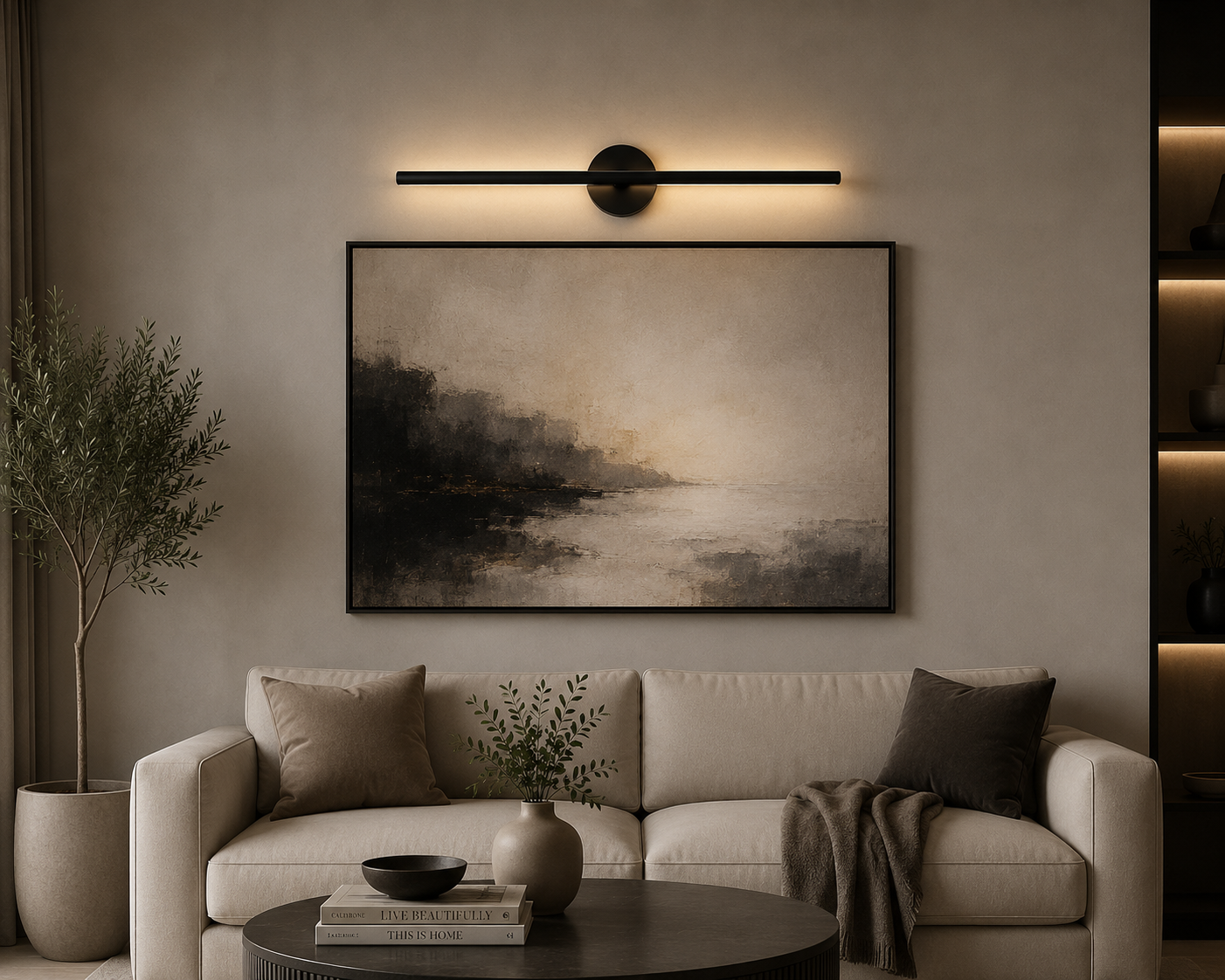 Aura Siyah Mimari 60 cm Tablo Apliği