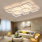 Ares 6+2 Beyaz Plafonyer Lüks Modern 8'Lİ Günışığı Ledli Avize