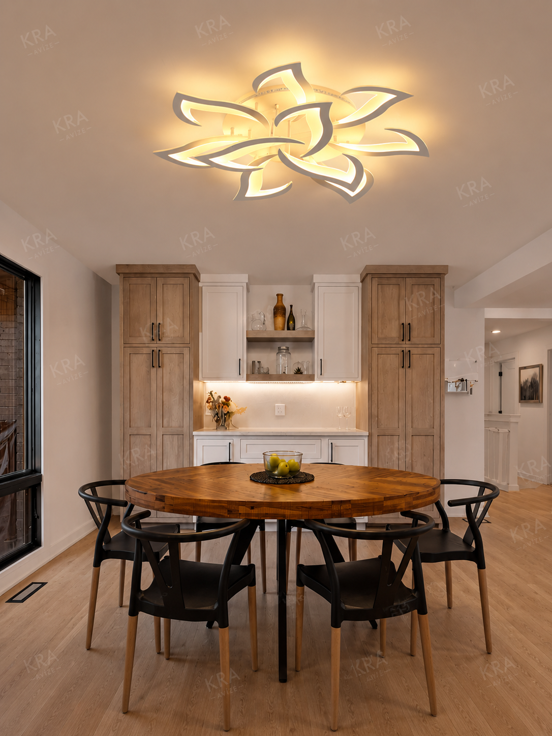 Rüzgar Plafonyer Lüks Modern 10'Lu Günışığı Ledli Avize