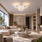 Yonca Plafonyer Lüks Modern 3'Lü 3 Renk Ledli Avize
