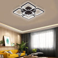 KRA Ares Siyah 4+1 LED Avize | 3 Renk  Modern Salon Avizesi