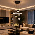 Lilya Modern LED Sarkıt Avize – 3 Renk Kumandalı, Dimmerli, Gece Modlu