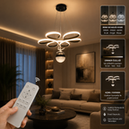 Flora Siyah 3 Renk Ultra Ledli Sarkıtma Modern Avize