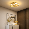 ARES Eskitme (Gold) Kare Süper Beyaz Ledli Avize,Koridor,Hol,Giriş,Balkon
