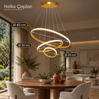 KRA Avize Saturn Gold 3’lü Kumandalı 3 Renk LED Avize