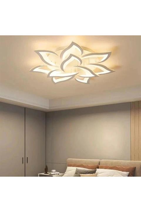Rüzgar Plafonyer Lüks Modern 10'Lu Günışığı Ledli Avize