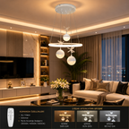 Lilya Modern LED Sarkıt Avize – 3 Renk Kumandalı, Dimmerli, Gece Modlu